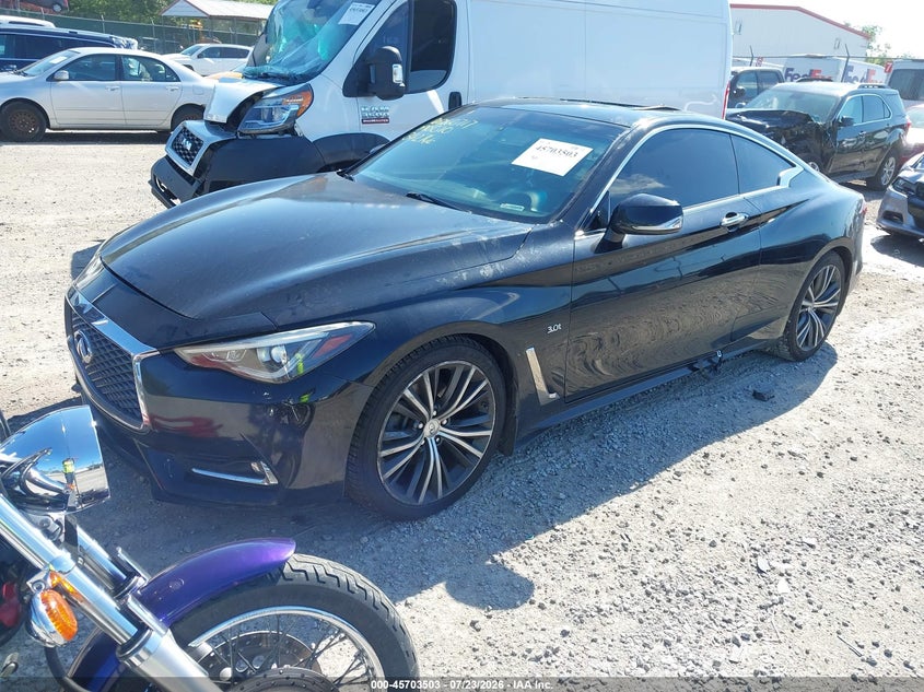 Vin: jn1ev7ek2jm342766, lot: 46202159, infiniti q60 3.0t luxe 20182