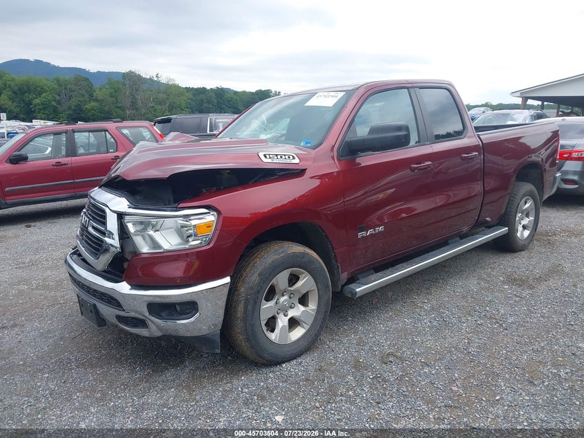 Vin: 1c6rrfbg0mn586791, lot: 46202160, ram 1500 big horn  4x4 6'4 box 20212