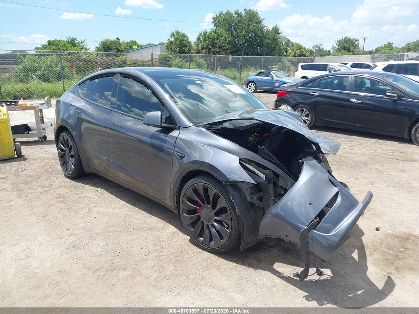 Vin: 7saygdef2nf451719, lot: 46202253, tesla model y performance dual motor all-wheel drive 20221