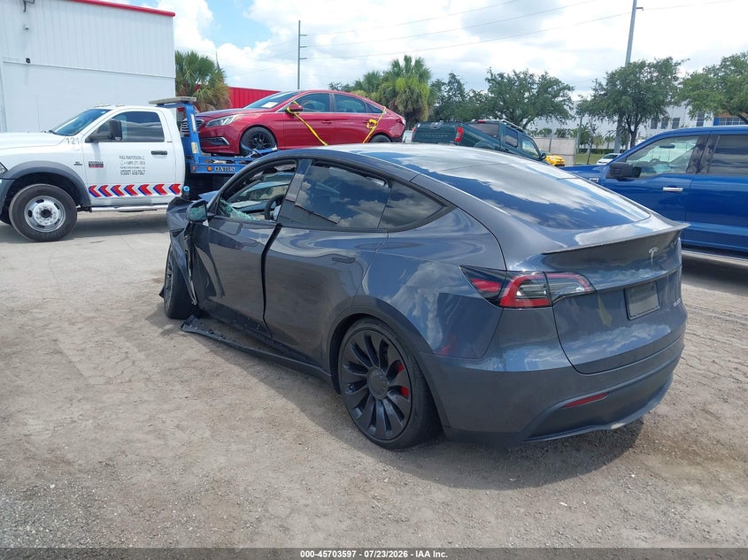 Vin: 7saygdef2nf451719, lot: 46202253, tesla model y performance dual motor all-wheel drive 20223
