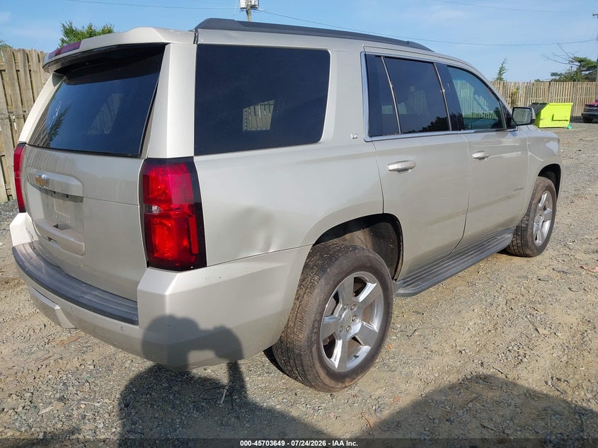 Vin: 1gnskbkc2hr284896, lot: 46202305, chevrolet tahoe lt 20174