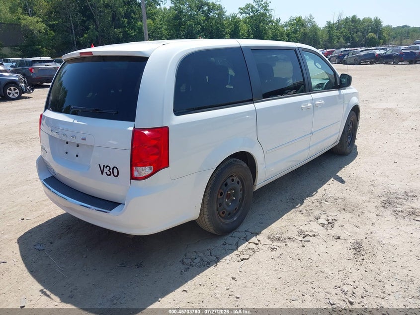Vin: 2c4rdgbgxfr731614, lot: 46202436, dodge grand caravan se 20154