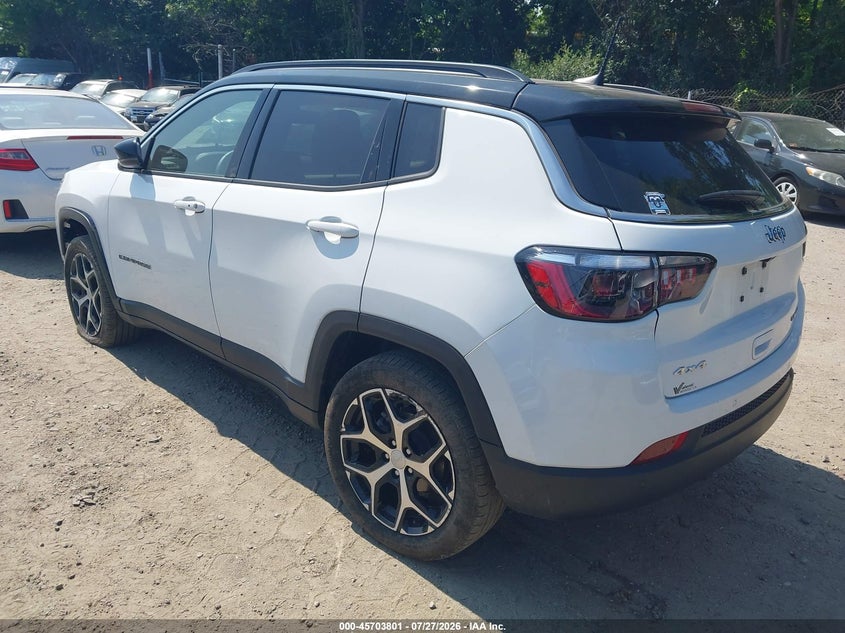 Vin: 3c4njdcn4rt123625, lot: 46202457, jeep compass limited 4x4 20243