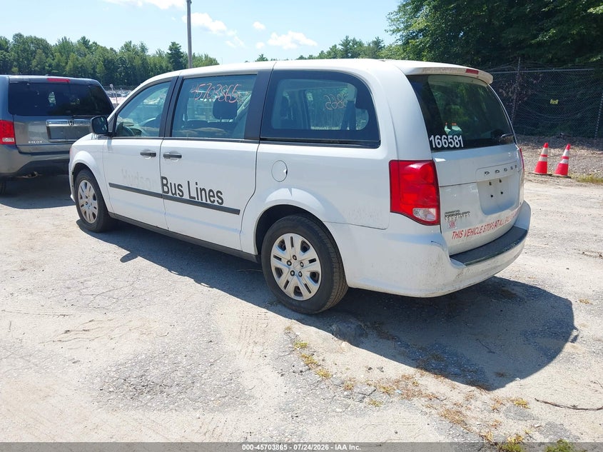 Vin: 2c4rdgbg1gr366581, lot: 46202521, dodge grand caravan american value pkg 20163