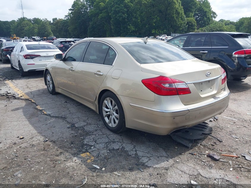 Vin: kmhgc4dd9cu177827, lot: 46202548, hyundai genesis 3.8 20123