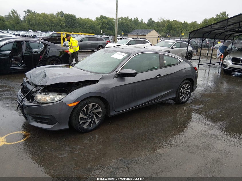 Vin: 2hgfc4b08jh306531, lot: 46202654, honda civic lx-p 20182