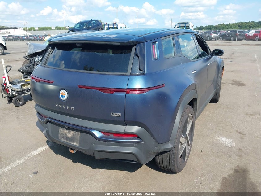 Vin: vcf1zbu21pg005467, lot: 46202672, fisker ocean one 20234