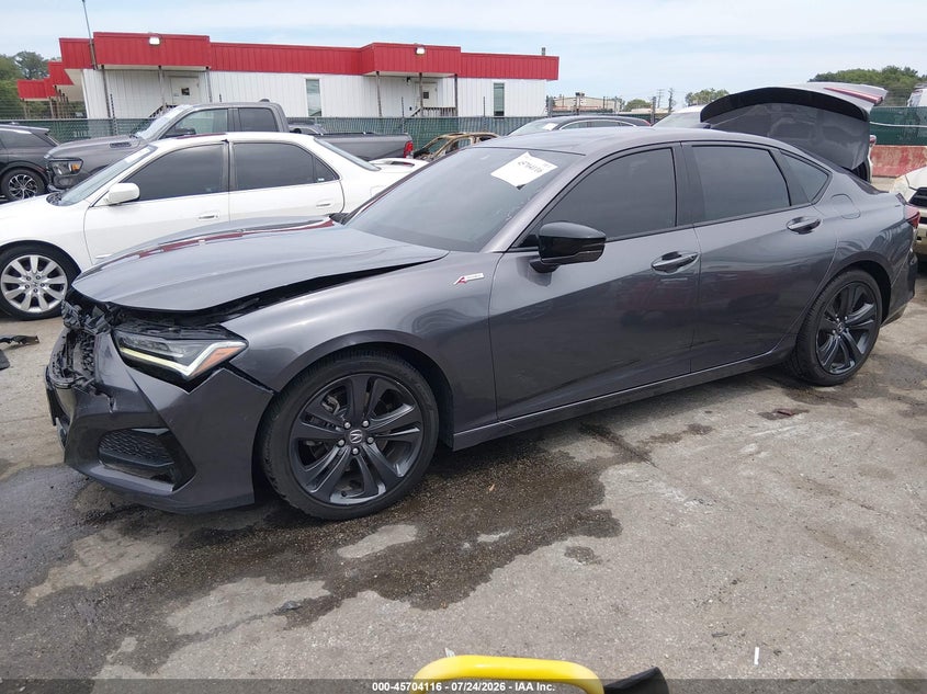 2021 Acura TLX, Удар ззаду, IAAI, VIN 19UUB5F56MA013784 — фото 2
