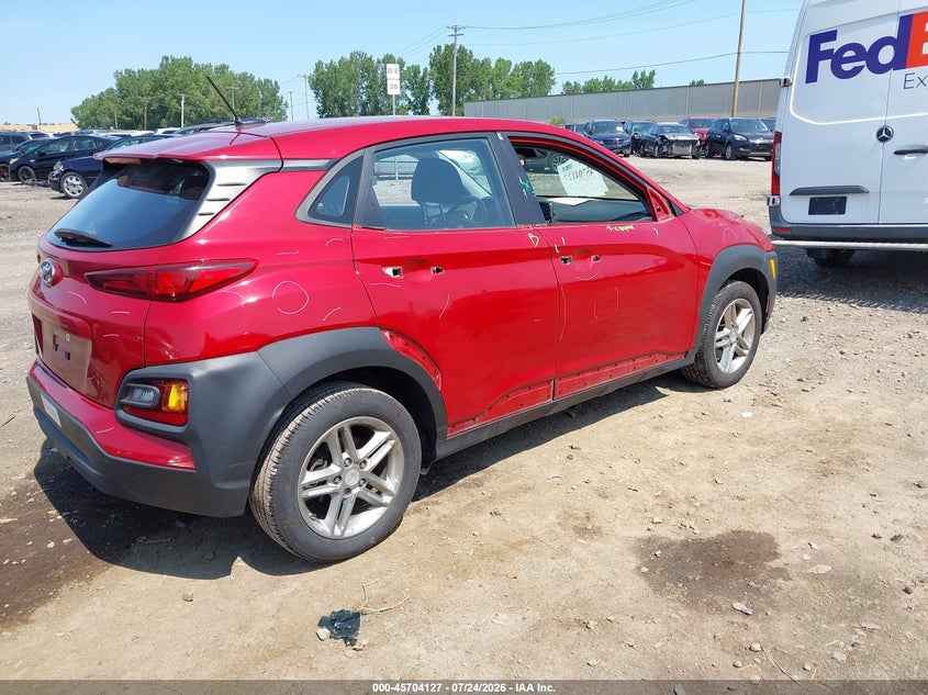 Vin: km8k12aa4ku259185, lot: 46202783, hyundai kona se 20194