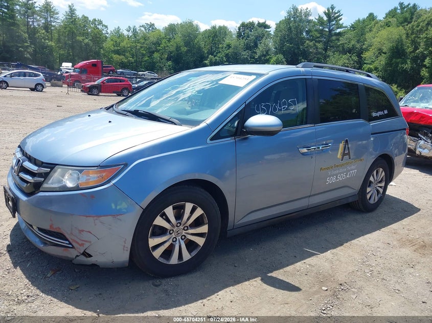 Vin: 5fnrl5h47eb027823, lot: 46202907, honda odyssey ex 20142