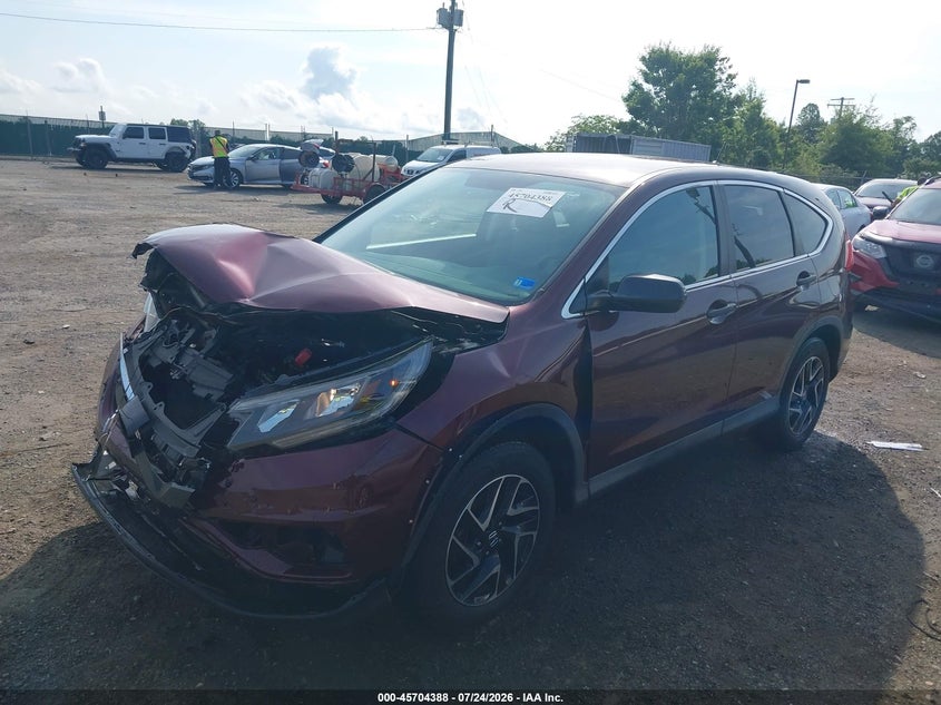 Vin: 5j6rm4h42gl075103, lot: 46203044, honda cr-v se 20162