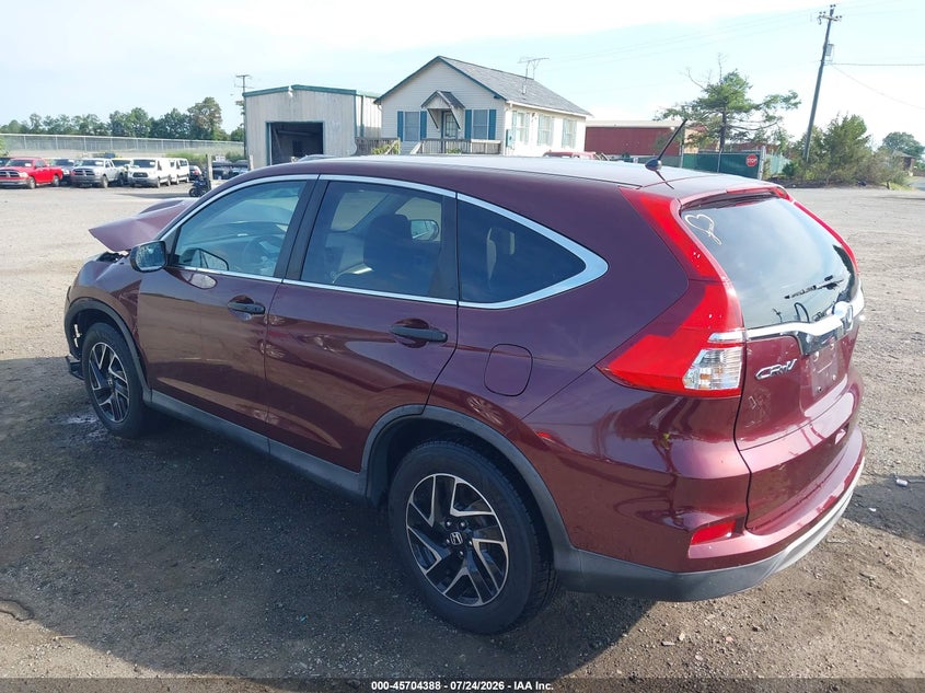 Vin: 5j6rm4h42gl075103, lot: 46203044, honda cr-v se 20163