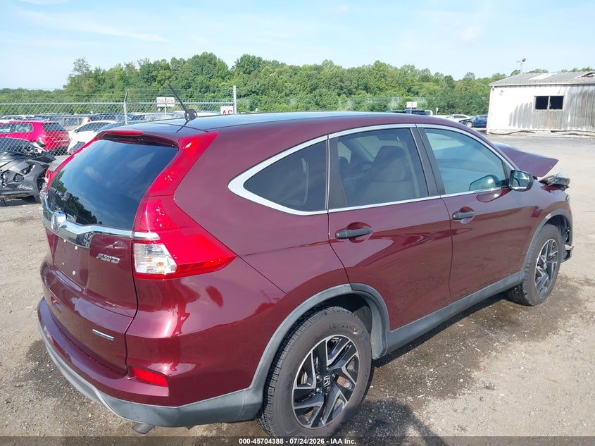 Vin: 5j6rm4h42gl075103, lot: 46203044, honda cr-v se 20164
