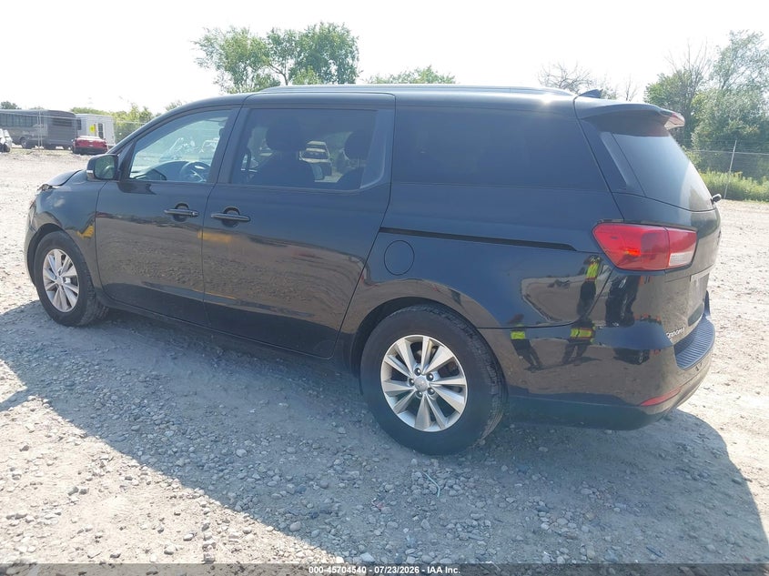 Vin: kndmb5c1xg6163534, lot: 46203196, kia sedona lx 20163