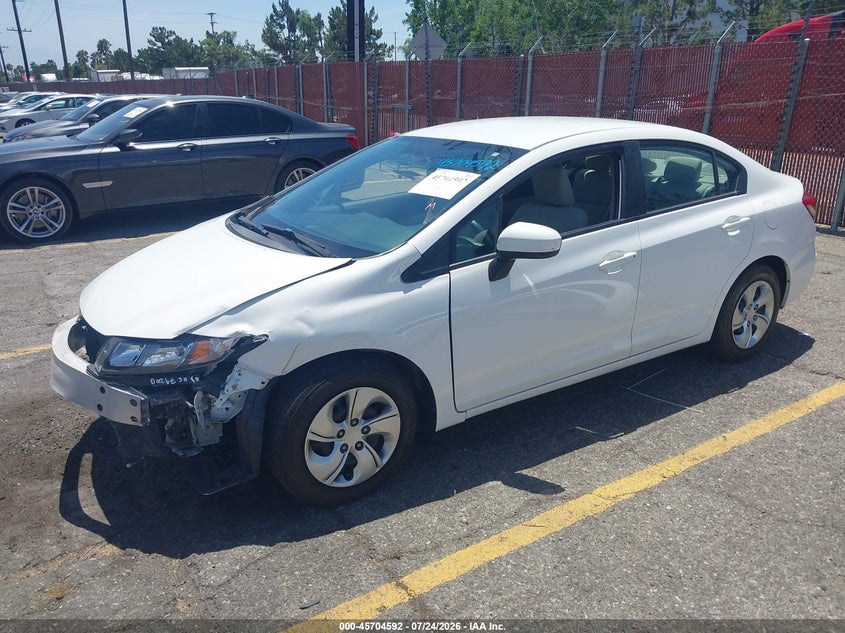 2014 Honda Civic, Front End, IAAI, VIN 2HGFB2F58EH504853 — photo 2