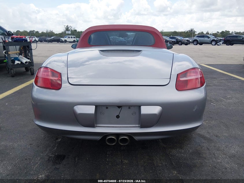 PORSCHE BOXSTER 2008 VIN WP0CB29898U731350