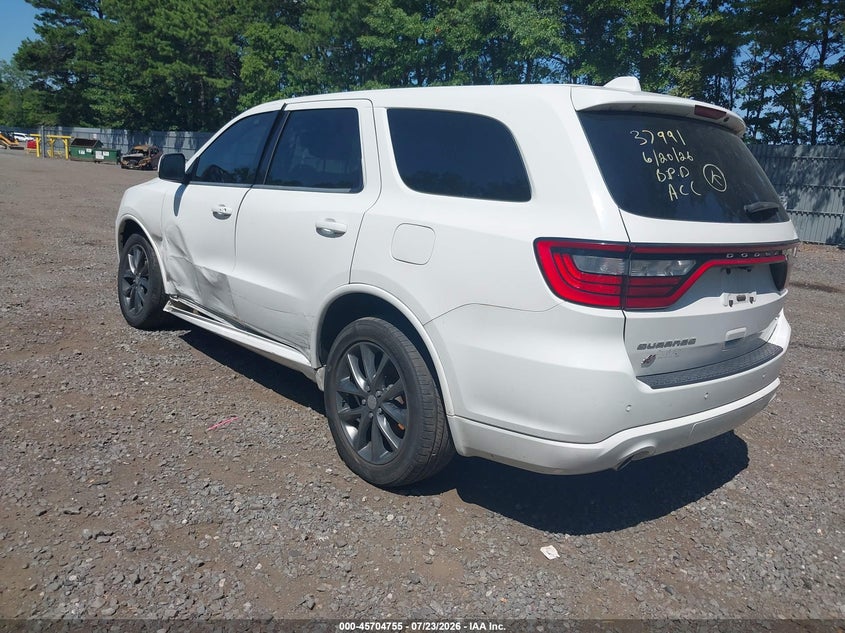 Vin: 1c4rdjdg9jc279165, lot: 46203411, dodge durango gt awd 20183