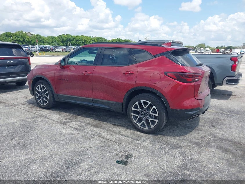 Vin: 3gnkbers0ss198358, lot: 46203536, chevrolet blazer fwd rs 20253