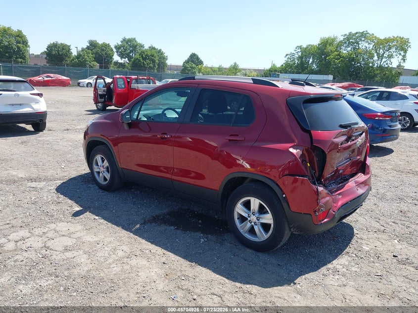 Vin: kl7cjpsb8mb357077, lot: 46203582, chevrolet trax awd lt 20213