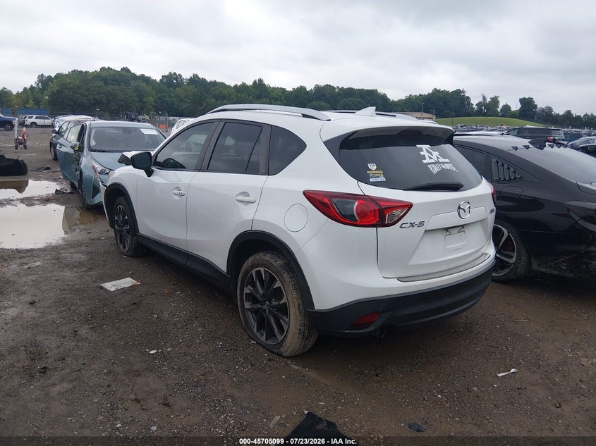 Vin: jm3ke2dy7g0799945, lot: 46203755, mazda cx-5 grand touring 20163