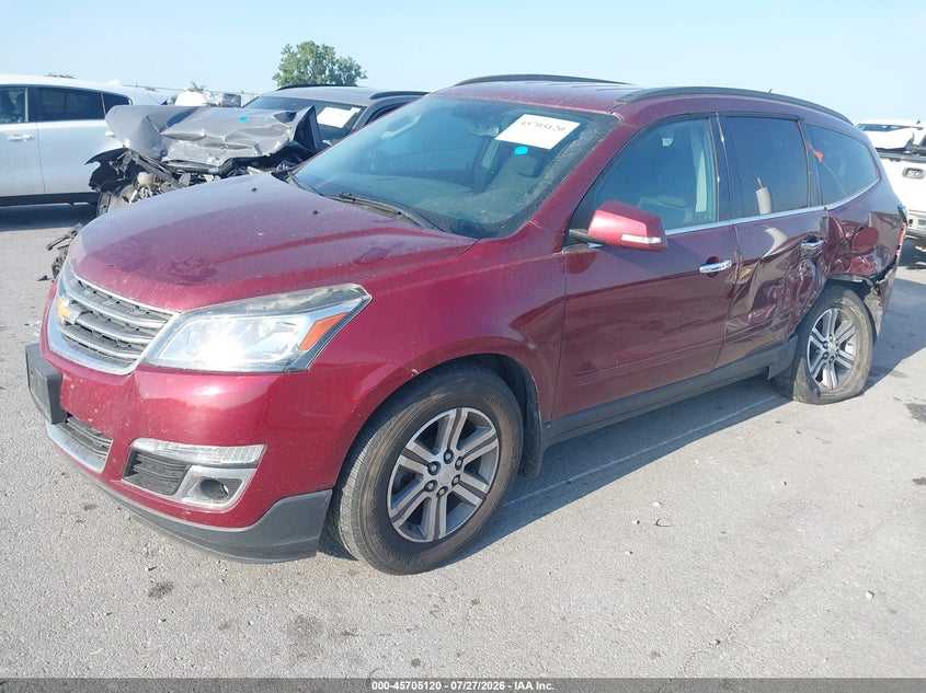 Vin: 1gnkvhkd6fj104768, lot: 46203776, chevrolet traverse lt 20152
