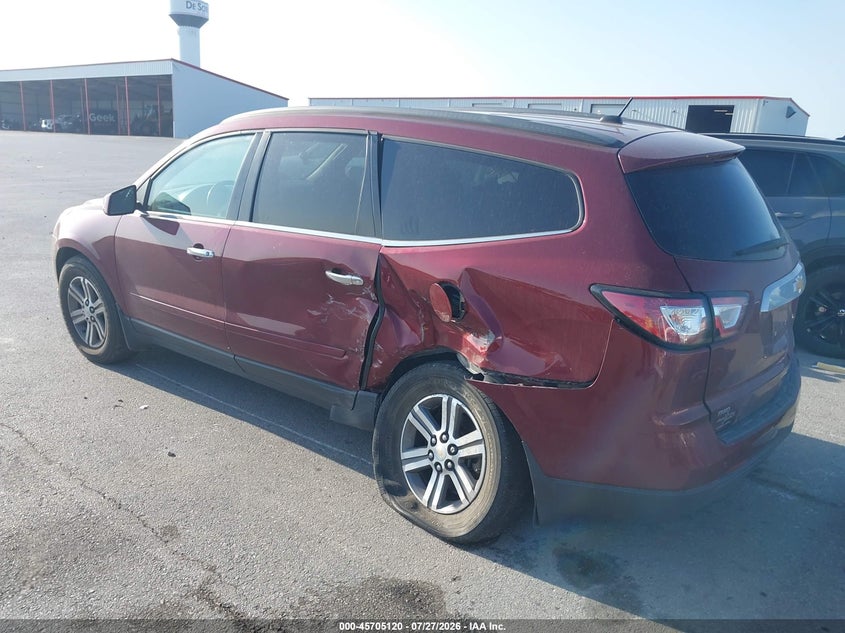 Vin: 1gnkvhkd6fj104768, lot: 46203776, chevrolet traverse lt 20153