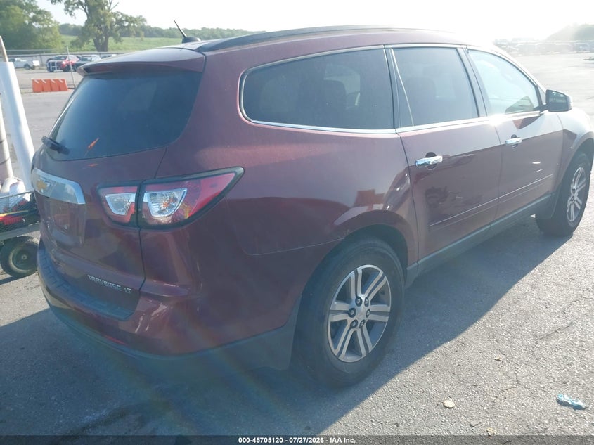 Vin: 1gnkvhkd6fj104768, lot: 46203776, chevrolet traverse lt 20154