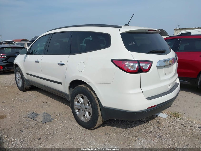 Vin: 1gnkrfkd9fj211385, lot: 46203782, chevrolet traverse ls 20153