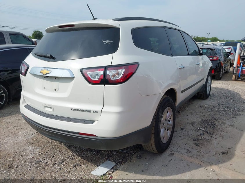 Vin: 1gnkrfkd9fj211385, lot: 46203782, chevrolet traverse ls 20154