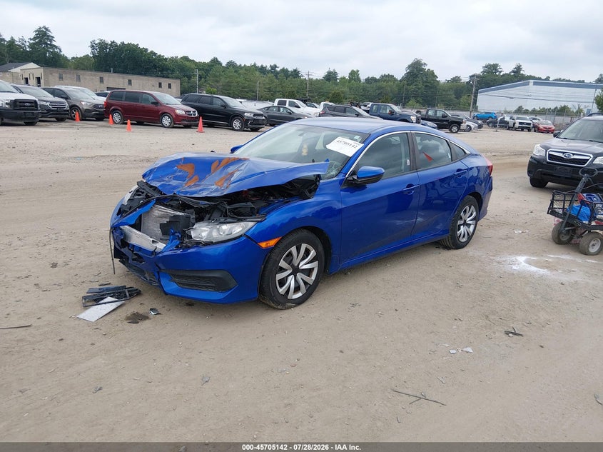 Vin: 19xfc2f52he216211, lot: 46203798, honda civic lx 20172