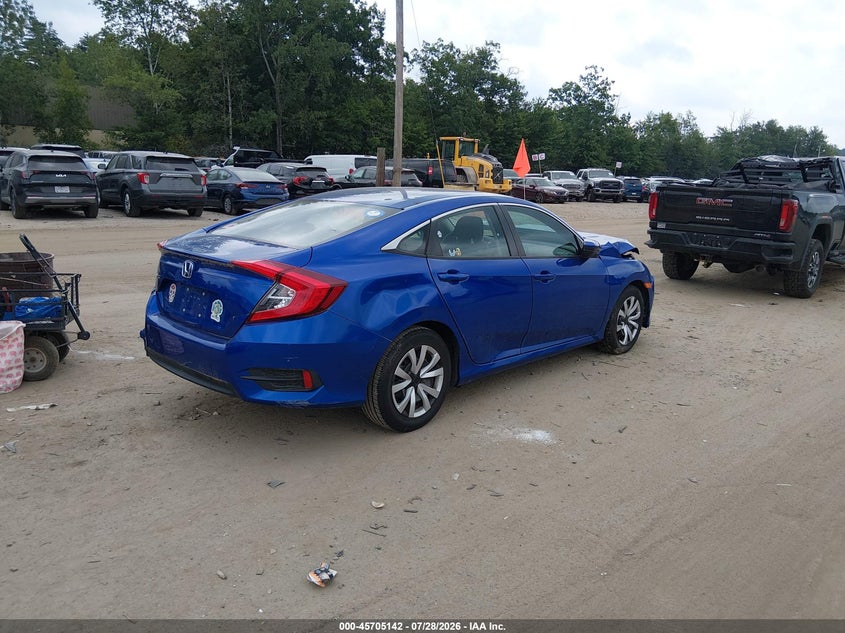 Vin: 19xfc2f52he216211, lot: 46203798, honda civic lx 20174