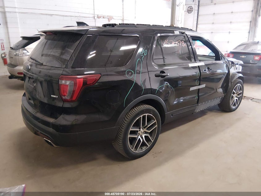 Vin: 1fm5k8gt9gga59804, lot: 46203846, ford explorer sport 20164