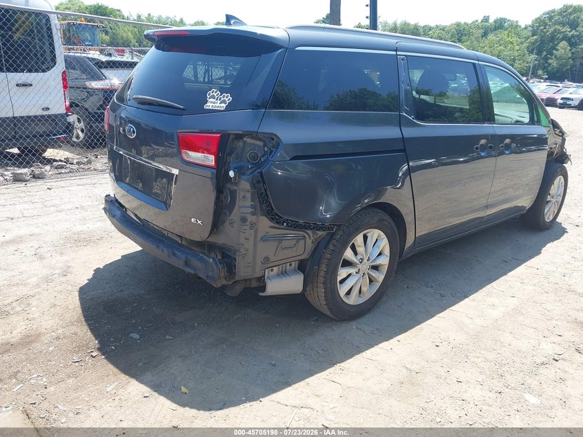 Vin: kndmc5c12f6020895, lot: 46203854, kia sedona ex 20154
