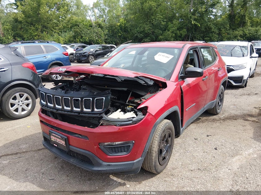 Vin: 3c4njcab5kt679578, lot: 46204137, jeep compass sport fwd 20192