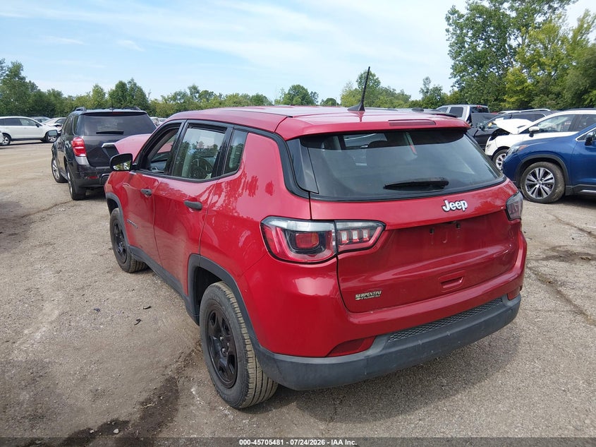 Vin: 3c4njcab5kt679578, lot: 46204137, jeep compass sport fwd 20193