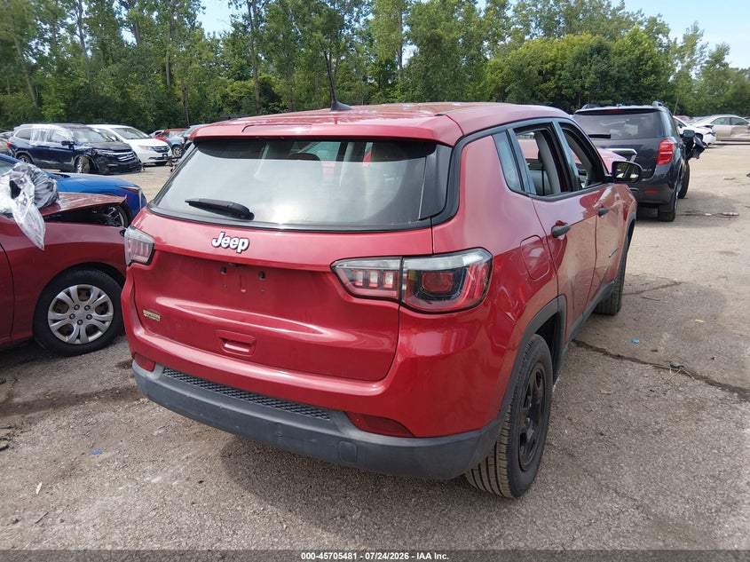 Vin: 3c4njcab5kt679578, lot: 46204137, jeep compass sport fwd 20194
