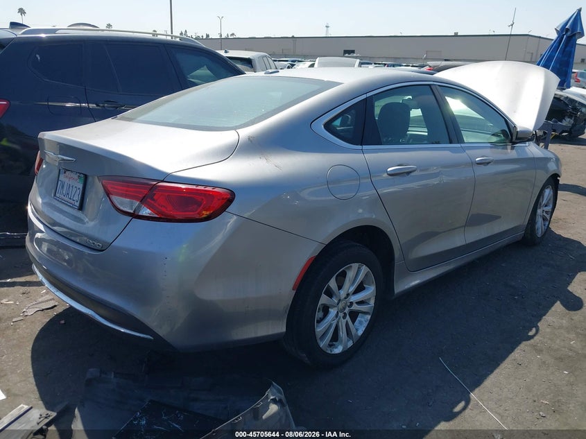 Vin: 1c3cccab9fn741110, lot: 46204300, chrysler 200 limited 20154