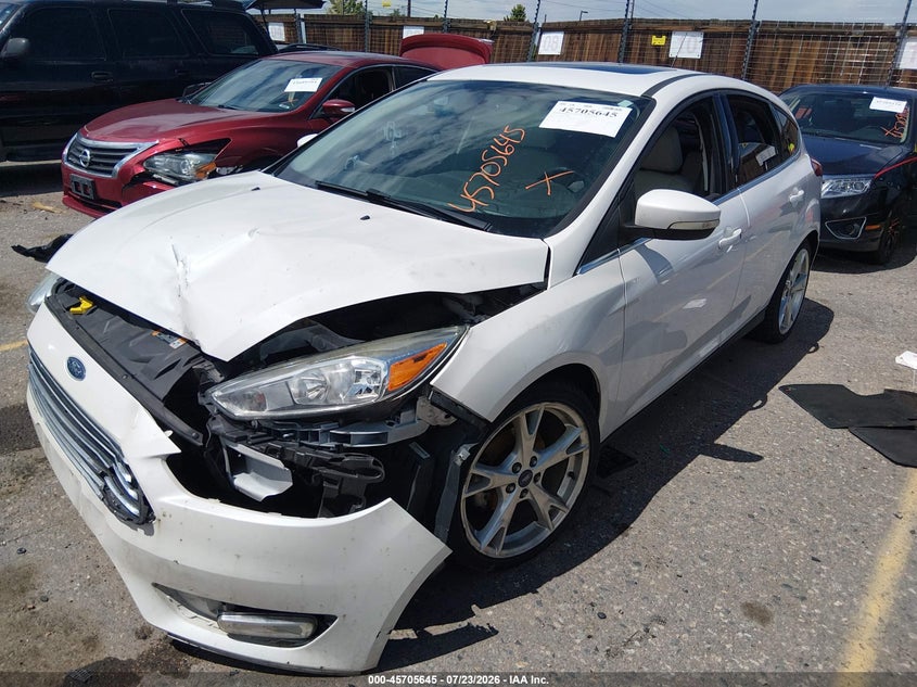Vin: 1fadp3n23fl324632, lot: 46204301, ford focus titanium 20152