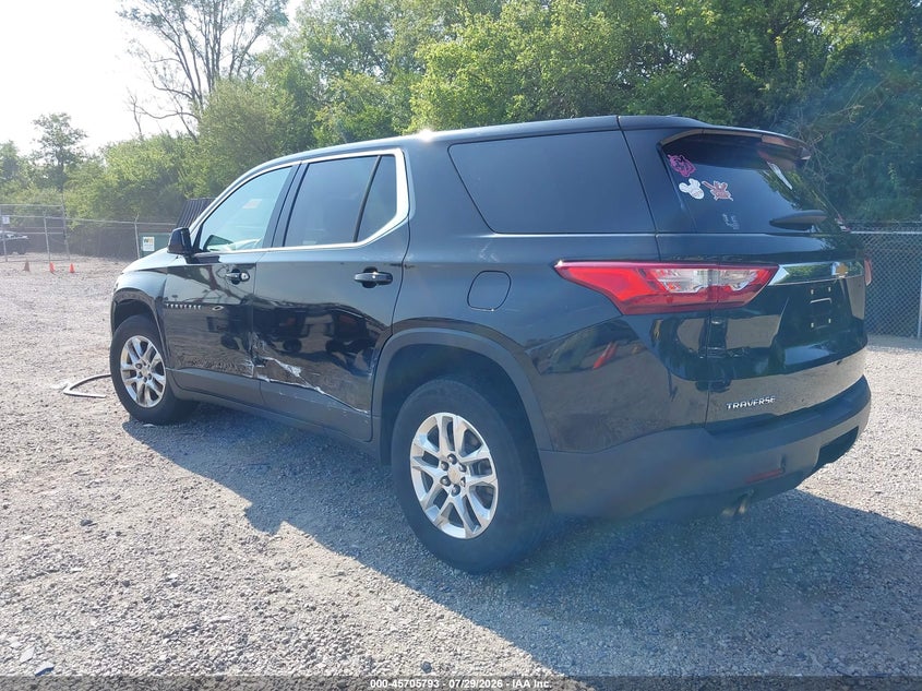 Vin: 1gnerfkw7jj117559, lot: 46204449, chevrolet traverse ls 20183