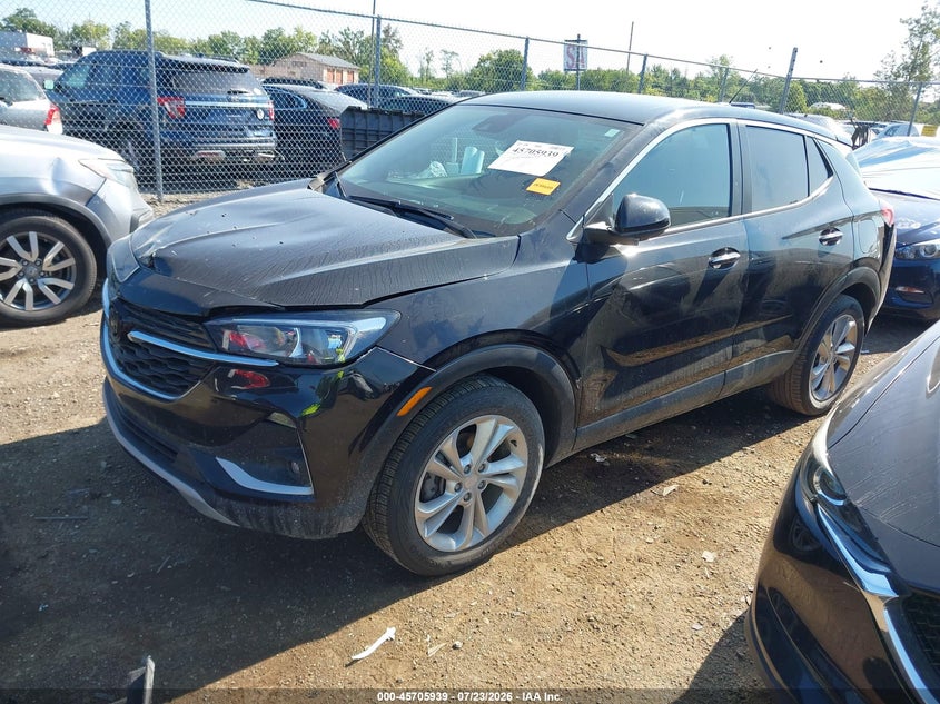 Vin: kl4mmbs29pb021504, lot: 46204595, buick encore gx preferred fwd 20232