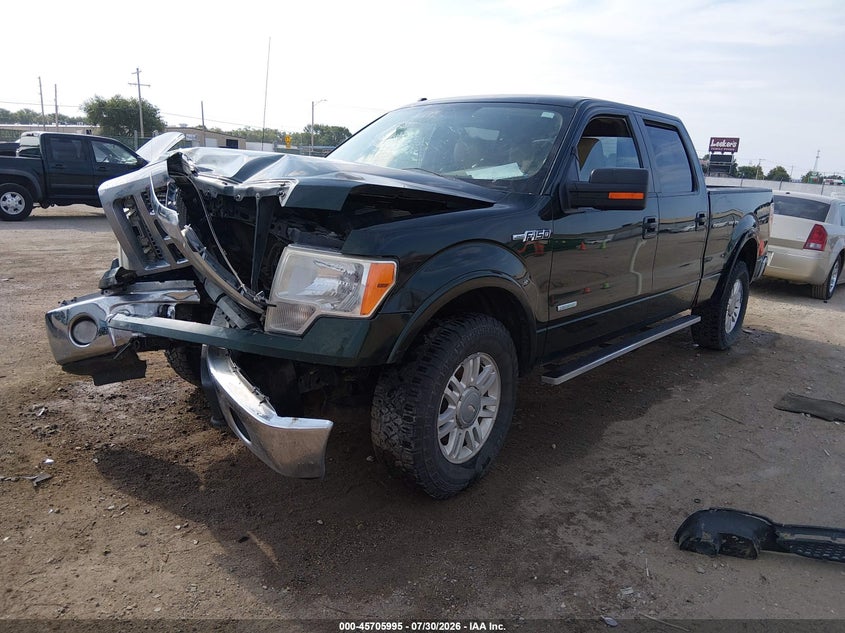 Vin: 1ftfw1et1cfb35166, lot: 46204651, ford f-150 lariat 20122