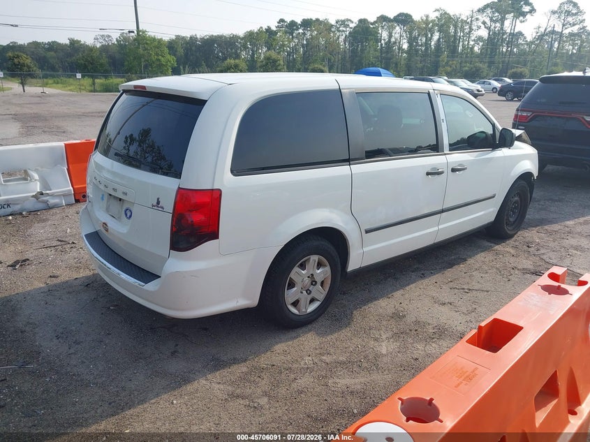 Vin: 2c4rdgbg0cr389313, lot: 46204747, dodge grand caravan se/avp 20124