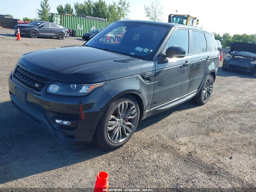 Vin: salws2pf6ga599378, lot: 46204840, land rover range rover sport 3.0l v6 supercharged hse 20162