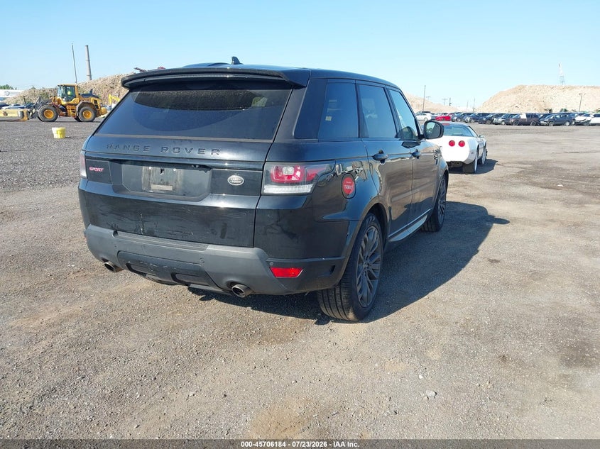 Vin: salws2pf6ga599378, lot: 46204840, land rover range rover sport 3.0l v6 supercharged hse 20164