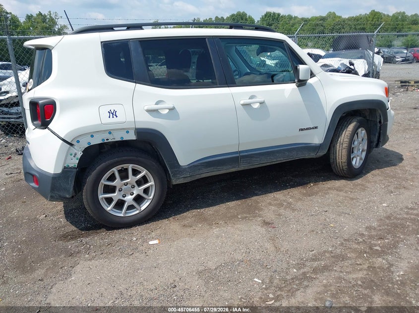 Vin: zacnjbbbxkpk47906, lot: 46205111, jeep renegade latitude 4x4 20194