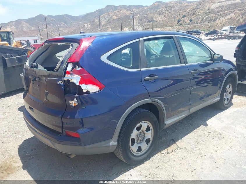 Vin: 3czrm3h32fg702122, lot: 46205127, honda cr-v lx 20154