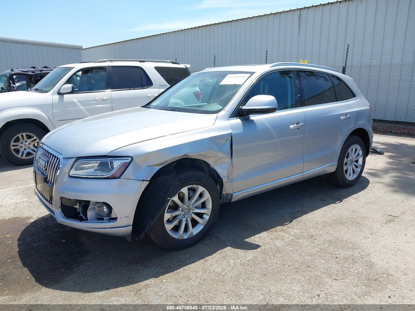 Vin: wa1cfafp8fa100818, lot: 46205203, audi q5 2.0t premium 20152