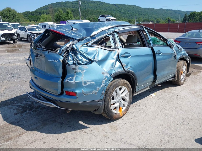 Vin: 2hkrm4h79gh665335, lot: 46205218, honda cr-v ex-l 20164