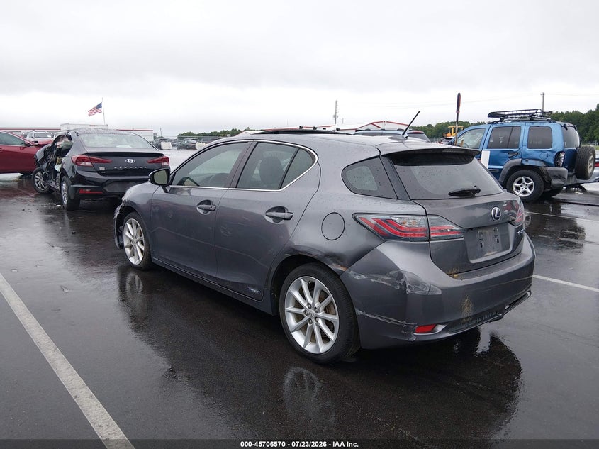 Vin: jthkd5bh2c2086772, lot: 46205226, lexus ct 200h premium 20123