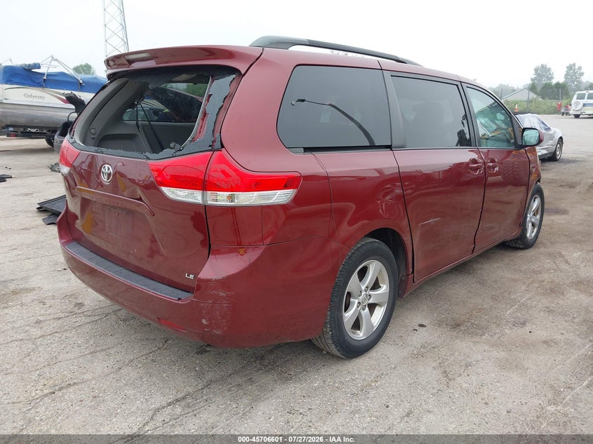 Vin: 5tdkk3dc2es476456, lot: 46205257, toyota sienna le v6 8 passenger 20144